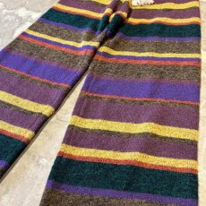 画像6: ALL OVER BORDER PATTERN KNITTING PANTS / FREE (6)