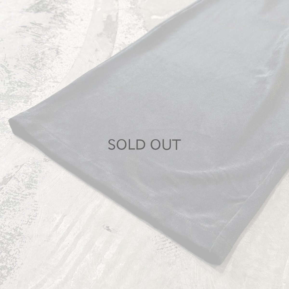 画像8: BLACK COLOR WIDE SILHOUETTE VELOUR PANTS / FREE (8)