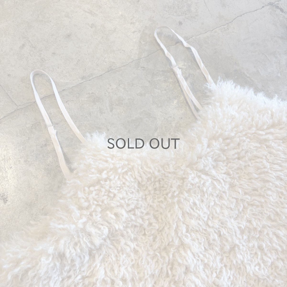 画像3: IVORY COLOR  DESIGN BOA FUR CAMISOLE / Ladies M (3)