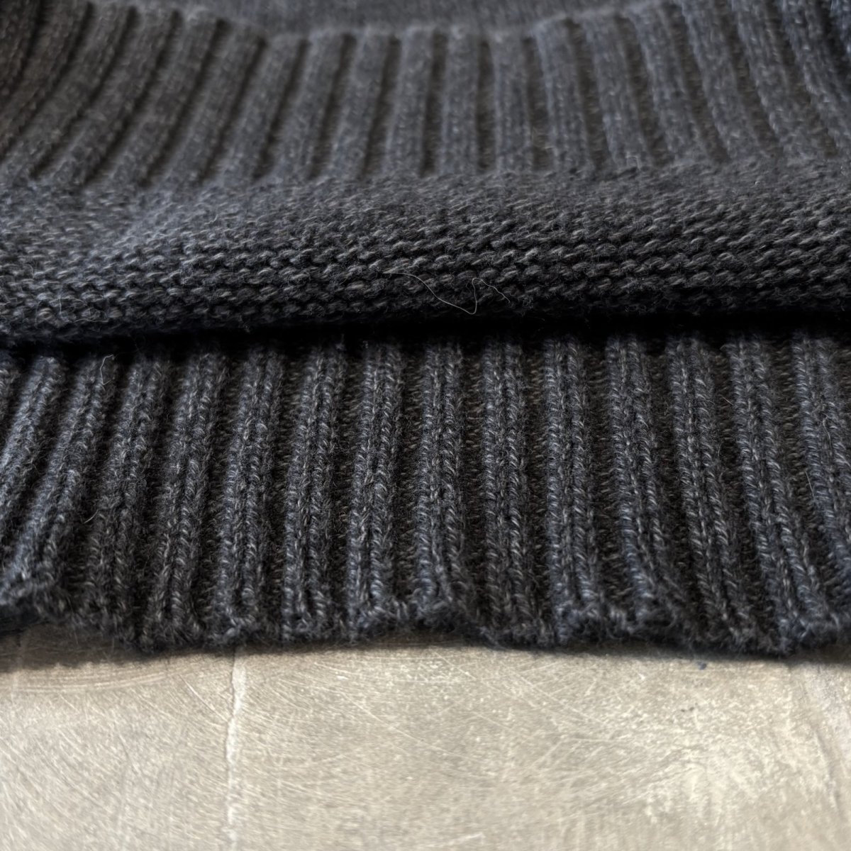 画像8: 【CALVIN KLEIN】CHARCOAL COLOR HALF ZIP KNIT SWEATER / Mens L (8)