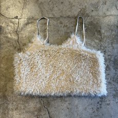 画像2: IVORY COLOR  DESIGN BOA FUR CAMISOLE / Ladies M (2)