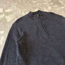 画像3: 【CALVIN KLEIN】CHARCOAL COLOR HALF ZIP KNIT SWEATER / Mens L (3)