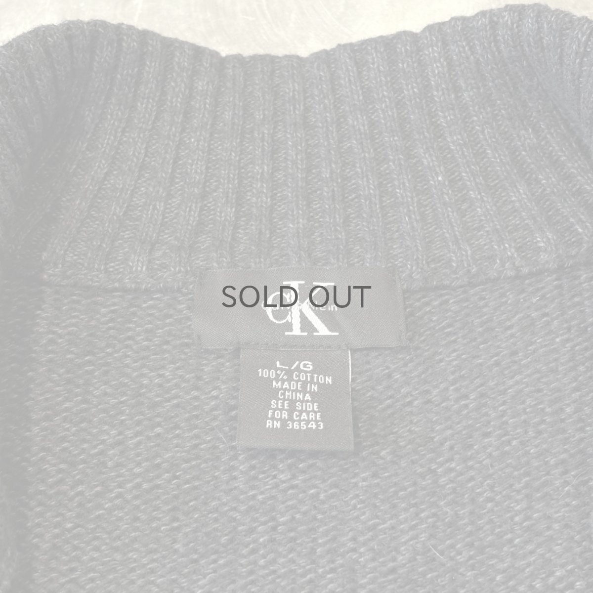 画像11: 【CALVIN KLEIN】CHARCOAL COLOR HALF ZIP KNIT SWEATER / Mens L (11)