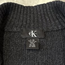 画像11: 【CALVIN KLEIN】CHARCOAL COLOR HALF ZIP KNIT SWEATER / Mens L (11)