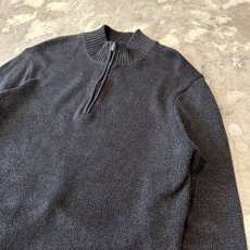 画像4: 【CALVIN KLEIN】CHARCOAL COLOR HALF ZIP KNIT SWEATER / Mens L (4)