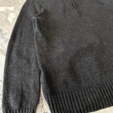 画像5: 【CALVIN KLEIN】CHARCOAL COLOR HALF ZIP KNIT SWEATER / Mens L (5)