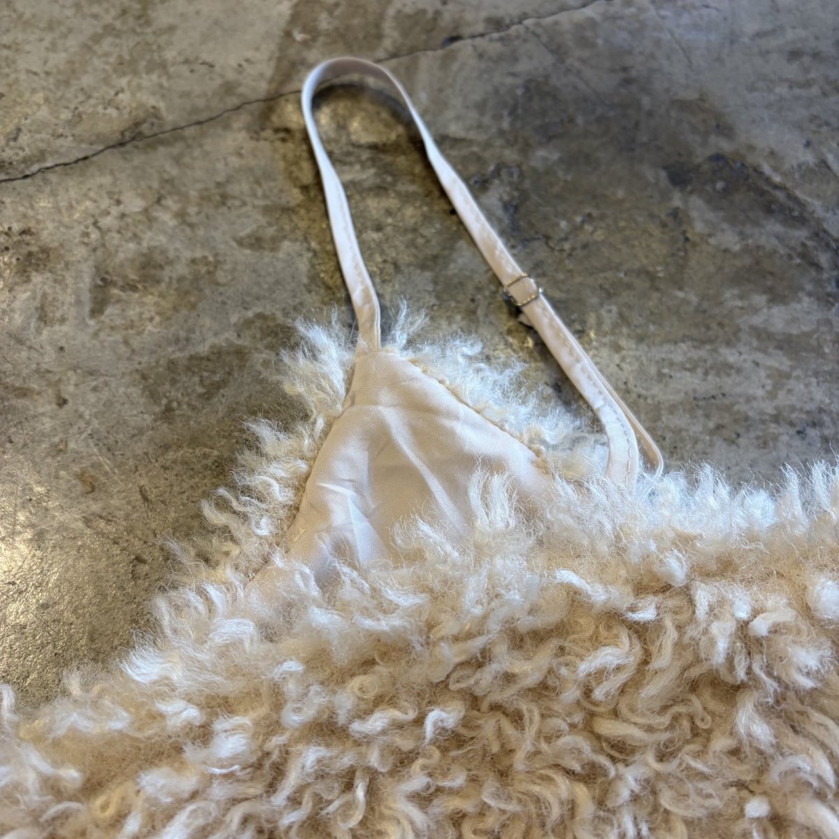 画像8: IVORY COLOR  DESIGN BOA FUR CAMISOLE / Ladies M (8)