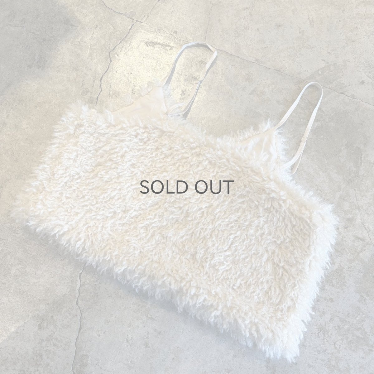 画像9: IVORY COLOR  DESIGN BOA FUR CAMISOLE / Ladies M (9)