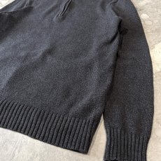 画像6: 【CALVIN KLEIN】CHARCOAL COLOR HALF ZIP KNIT SWEATER / Mens L (6)