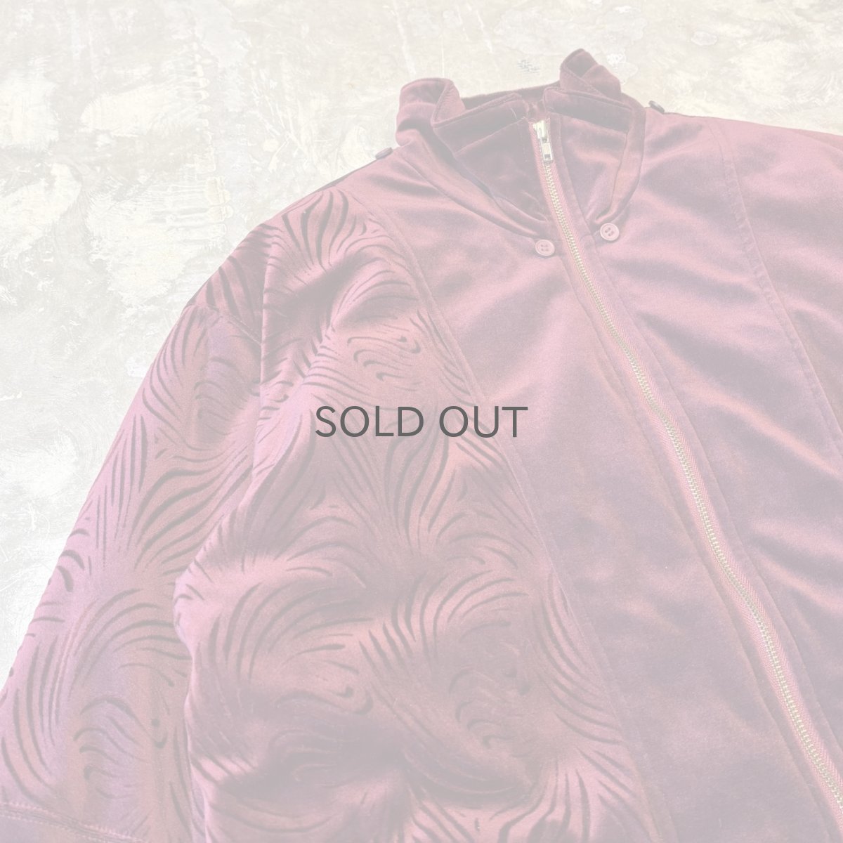 画像3: PATTERN SWITCHED VELOUR ZIP UP JACKET / Mens M~L (3)