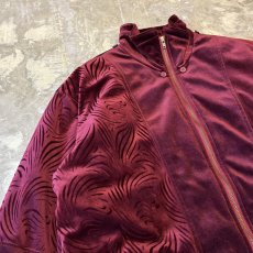 画像3: PATTERN SWITCHED VELOUR ZIP UP JACKET / Mens M~L (3)