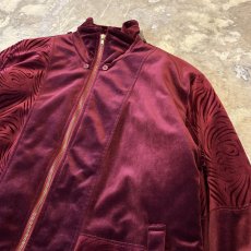 画像4: PATTERN SWITCHED VELOUR ZIP UP JACKET / Mens M~L (4)