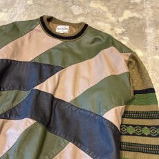 画像4: REAL LEATHER × KNIT SWITCHED SWEATER / Mens XL (4)