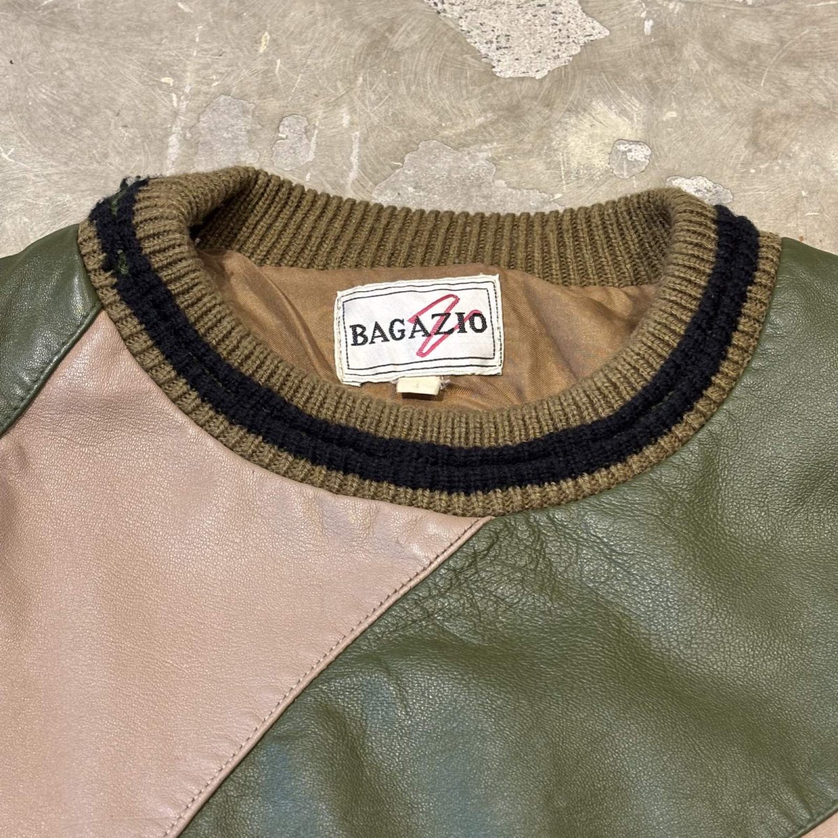 画像12: REAL LEATHER × KNIT SWITCHED SWEATER / Mens XL (12)