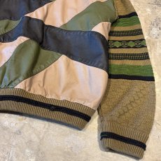 画像6: REAL LEATHER × KNIT SWITCHED SWEATER / Mens XL (6)