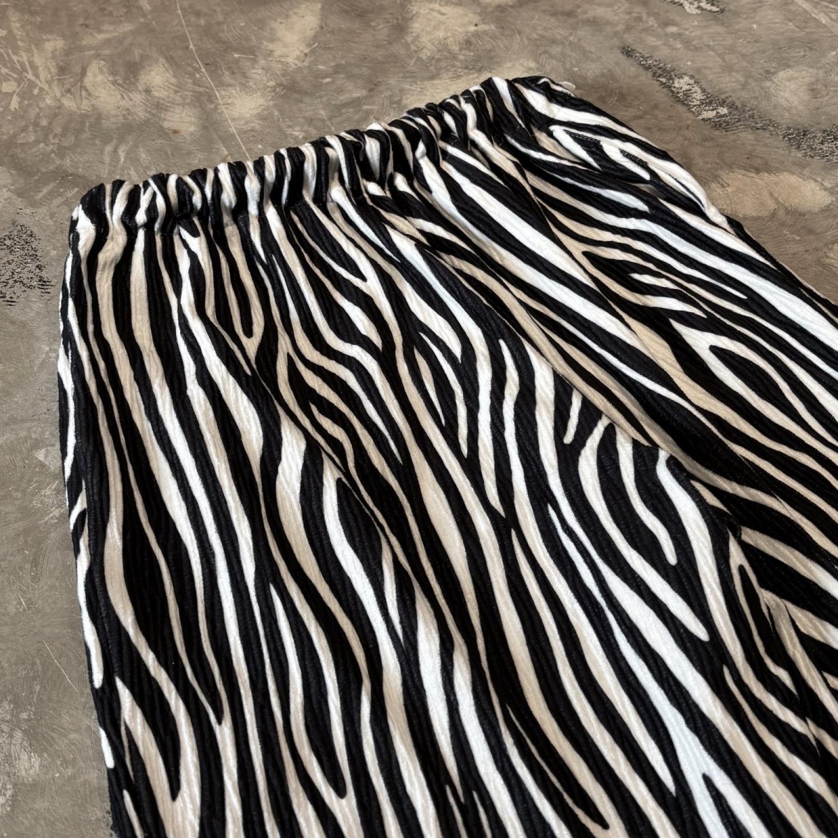 画像9: BICOLOR ALL OVER PATTERN WIDE SILHOUETTE RIB PANTS / W26~W36 (9)