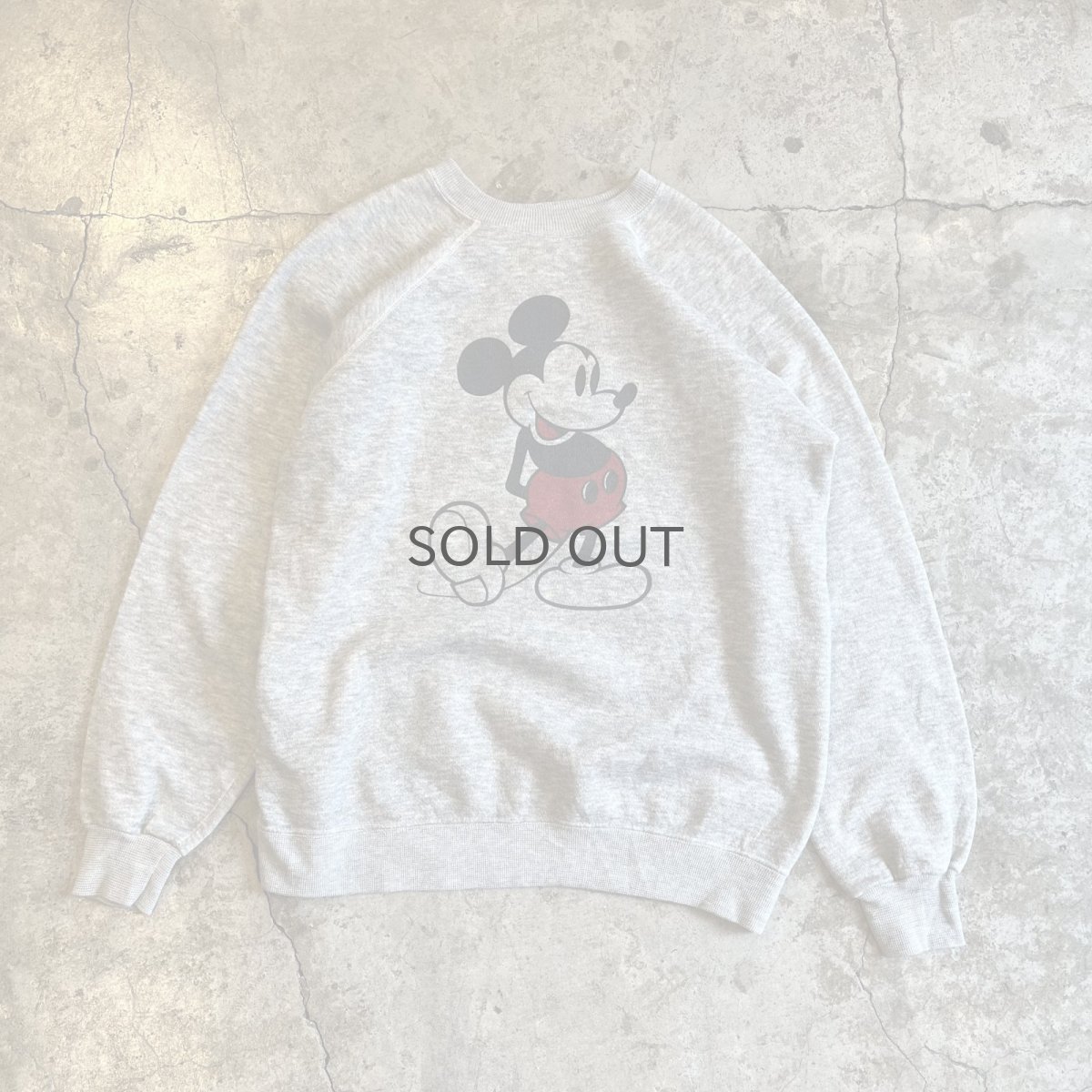 画像1: OLD "MICKEY" PRINTED DESIGN L/S SWEAT / Ladies M(L)(42~44) (1)