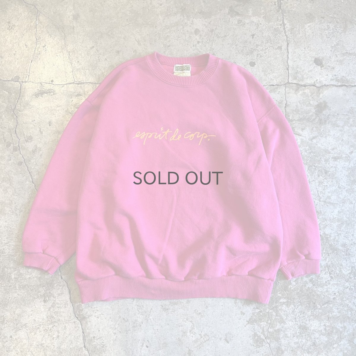 画像1: 【ESPRIT】FRONT LOGO PRINTED DESIGN COLOR L/S SWEAT / Ladies L  (1)