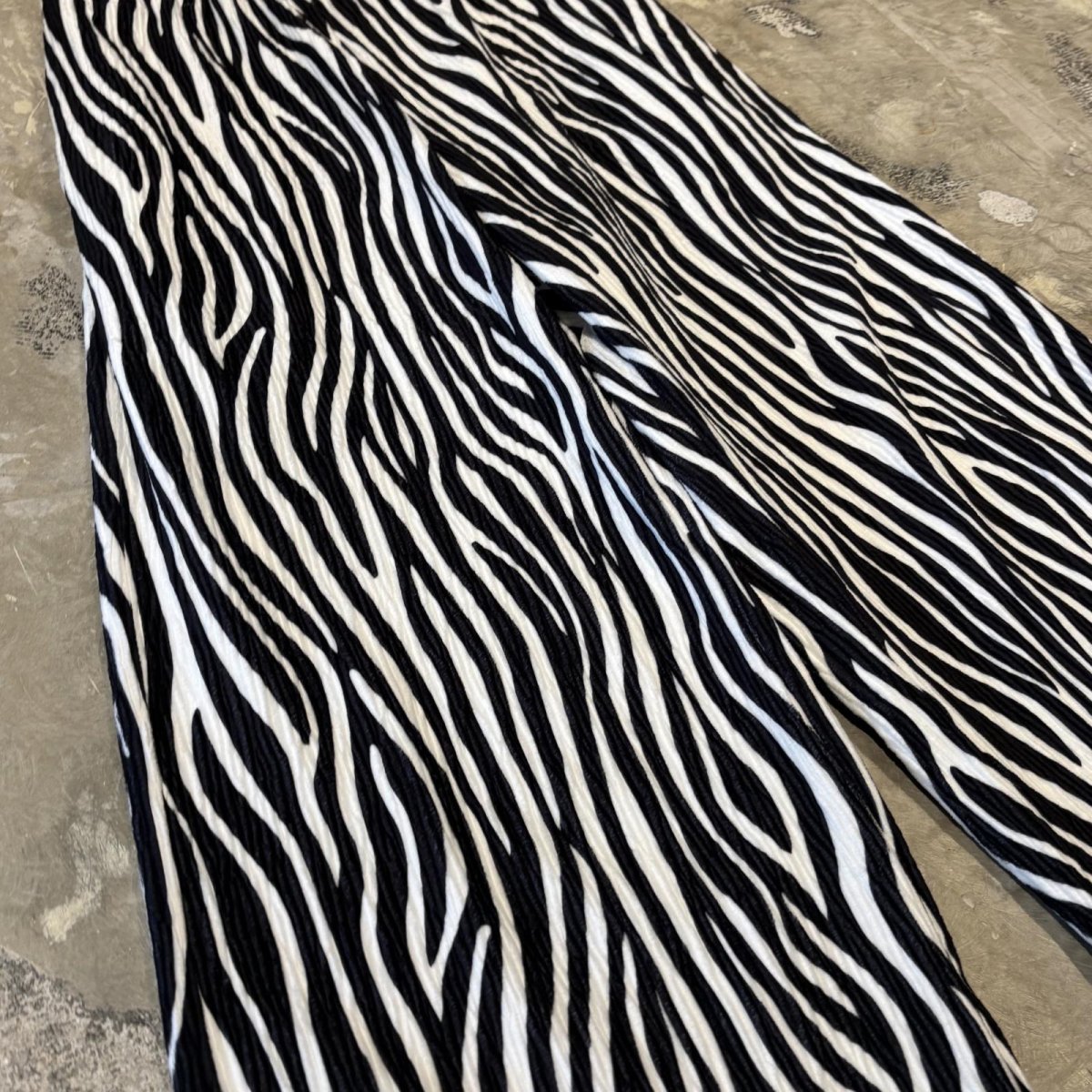 画像5: BICOLOR ALL OVER PATTERN WIDE SILHOUETTE RIB PANTS / W26~W36 (5)