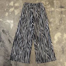 画像1: BICOLOR ALL OVER PATTERN WIDE SILHOUETTE RIB PANTS / W26~W36 (1)
