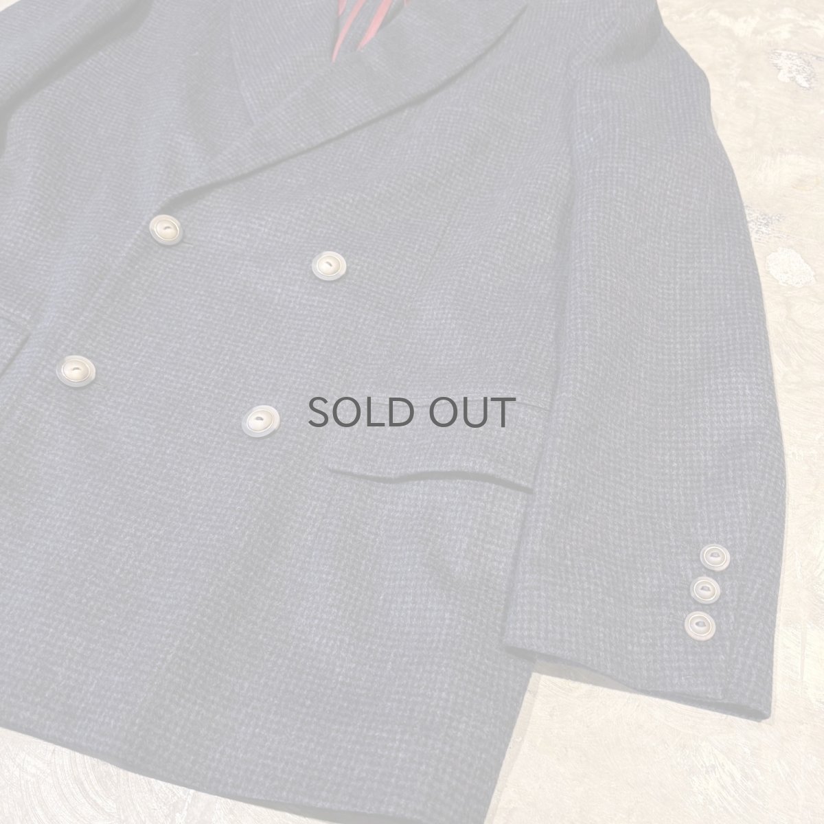 画像6: CHECK PATTERN DOUBLE BREASTED TAILORED JACKET / Mens M / MADE IN ITALY (6)