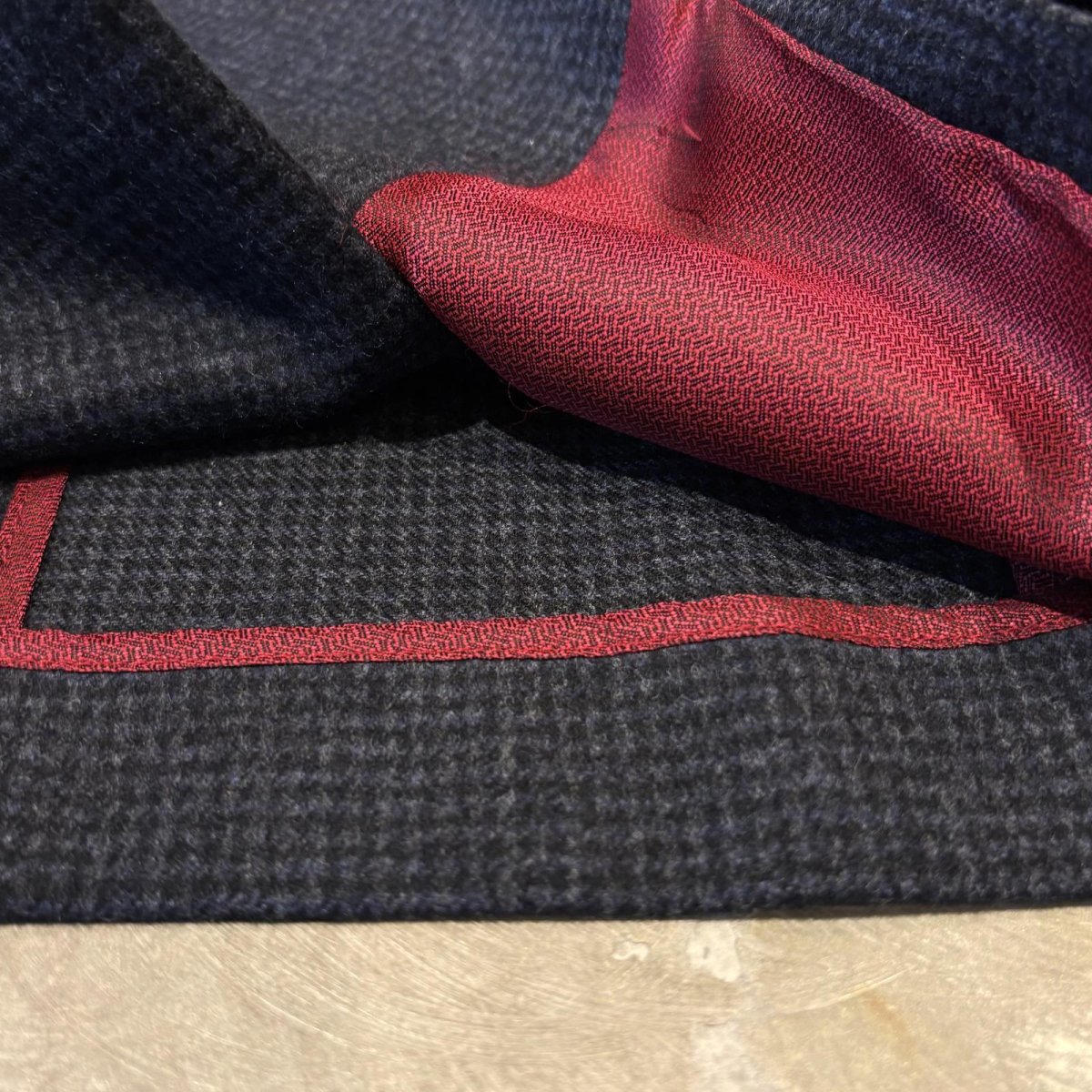 画像10: CHECK PATTERN DOUBLE BREASTED TAILORED JACKET / Mens M / MADE IN ITALY (10)