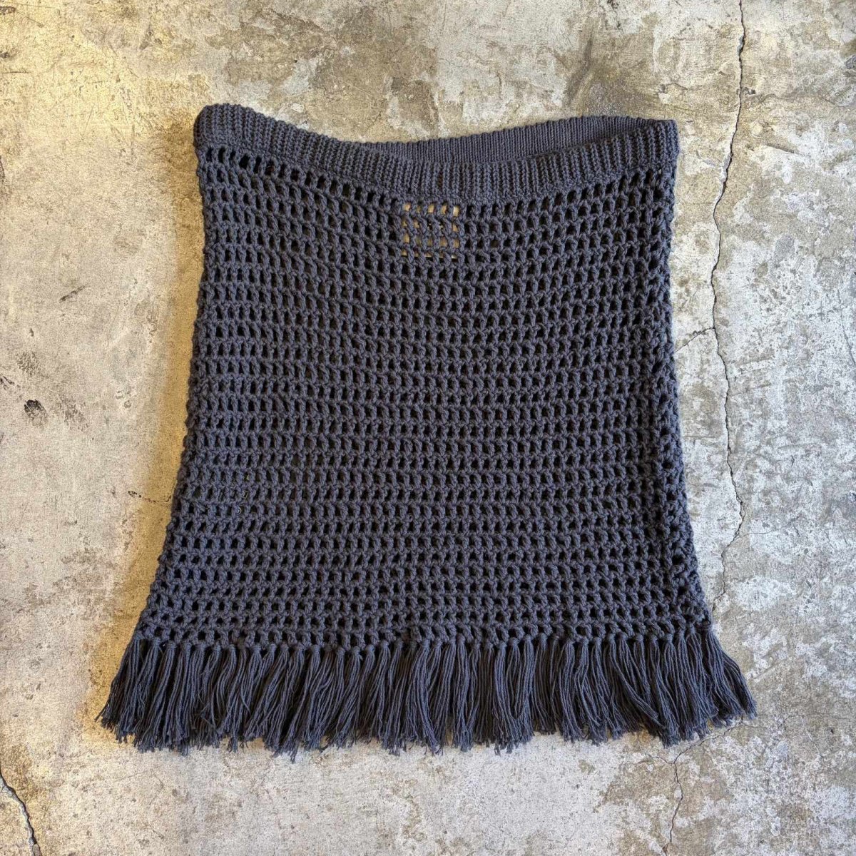 画像2: 【THE GARMENT】MESH LAYERED FRINGE SKIRT / W28~W33 (2)