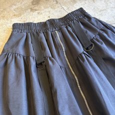 画像3: FRONT ZIP 2BELT DESIGN BALLOON LONG SKIRT / W25~W35 (3)