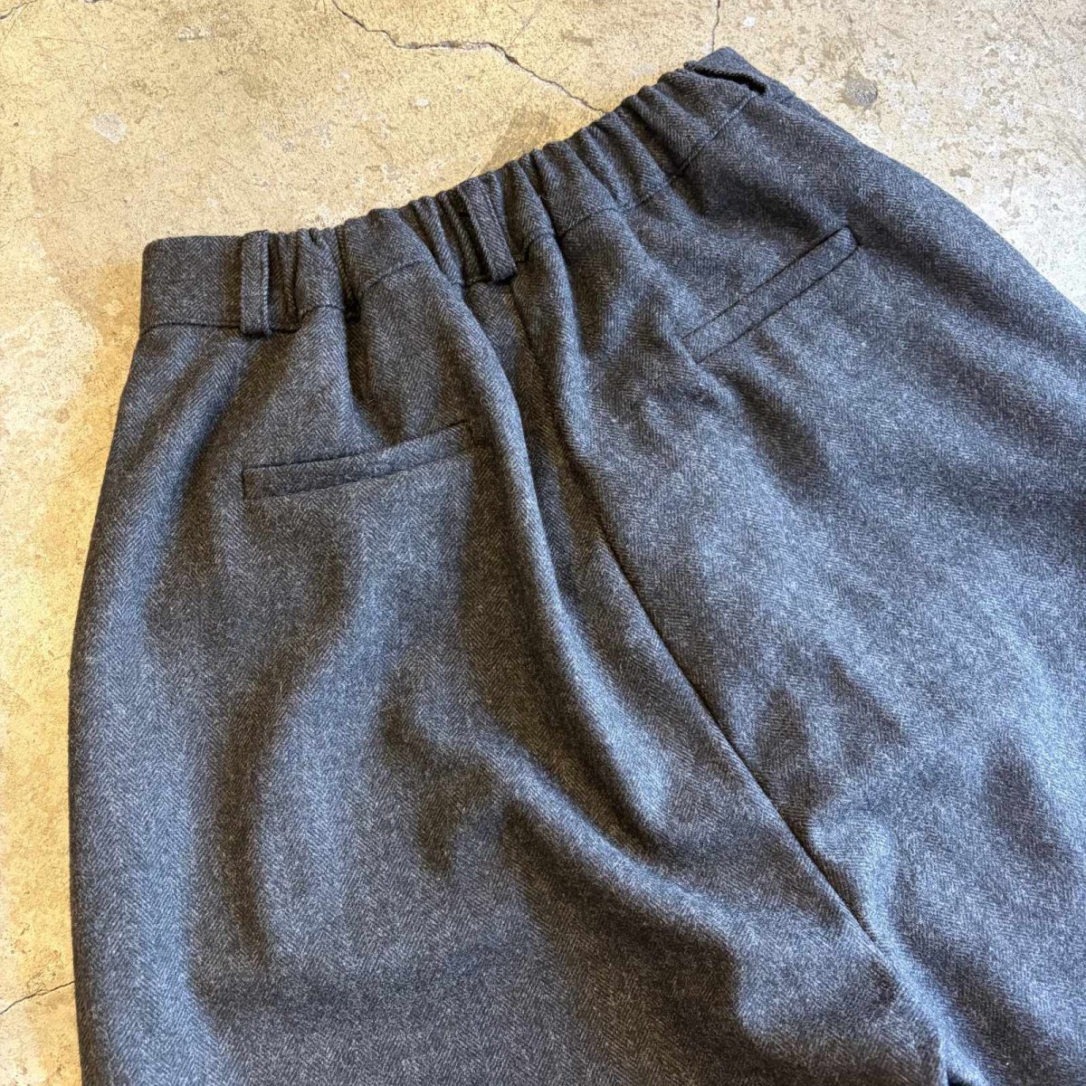 画像9: WRAP DESIGN WIDE SLACKS PANTS / W24~W31 (9)