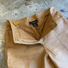 画像6: COLOR DESIGN REAL LEATHER PANTS / W28 (6)