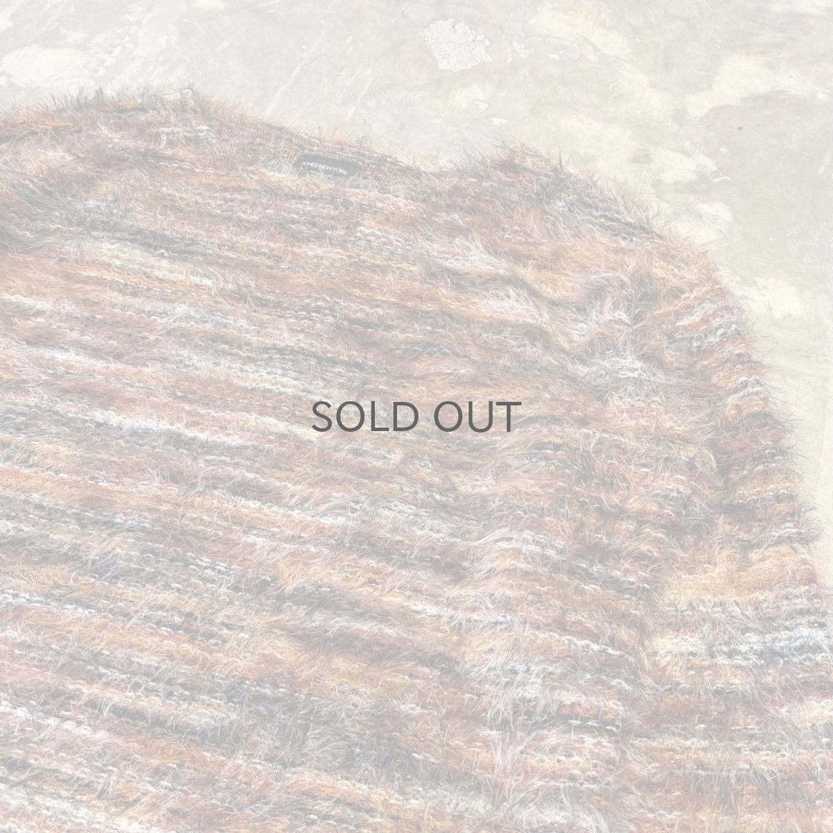 画像4: MULTI BORDER PATTERN SHAGGY KNIT SWEATER / Mens XL(L) (4)