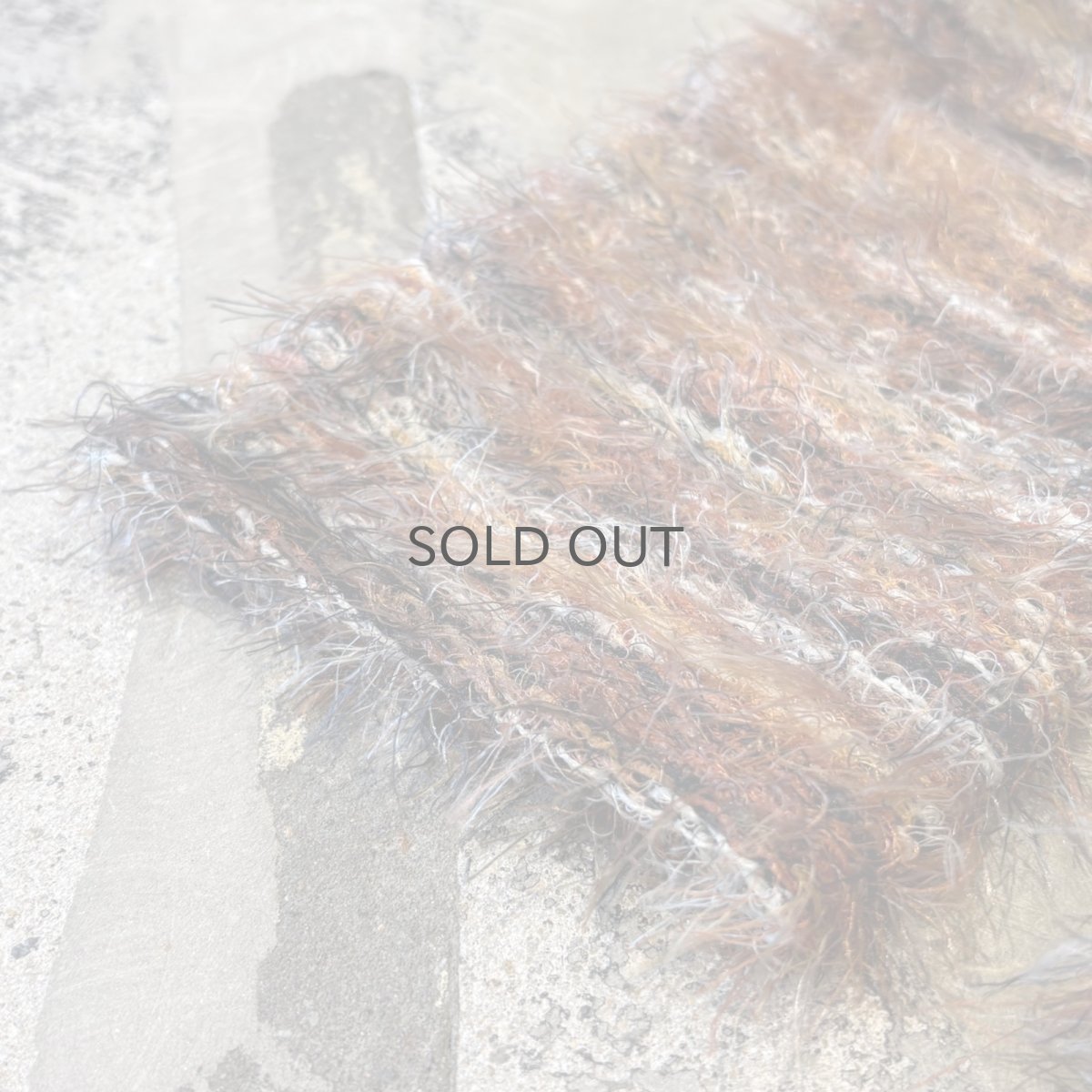 画像7: MULTI BORDER PATTERN SHAGGY KNIT SWEATER / Mens XL(L) (7)