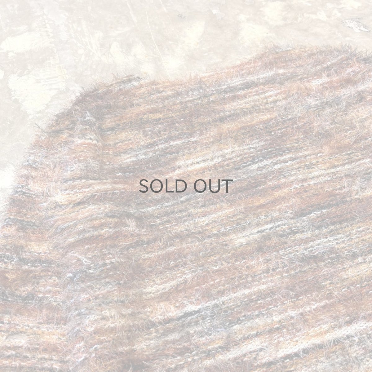 画像9: MULTI BORDER PATTERN SHAGGY KNIT SWEATER / Mens XL(L) (9)