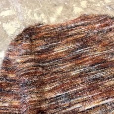 画像9: MULTI BORDER PATTERN SHAGGY KNIT SWEATER / Mens XL(L) (9)