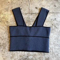 画像2: PIPING LINE DESIGN KNIT BUSTIER / Ladies M (2)