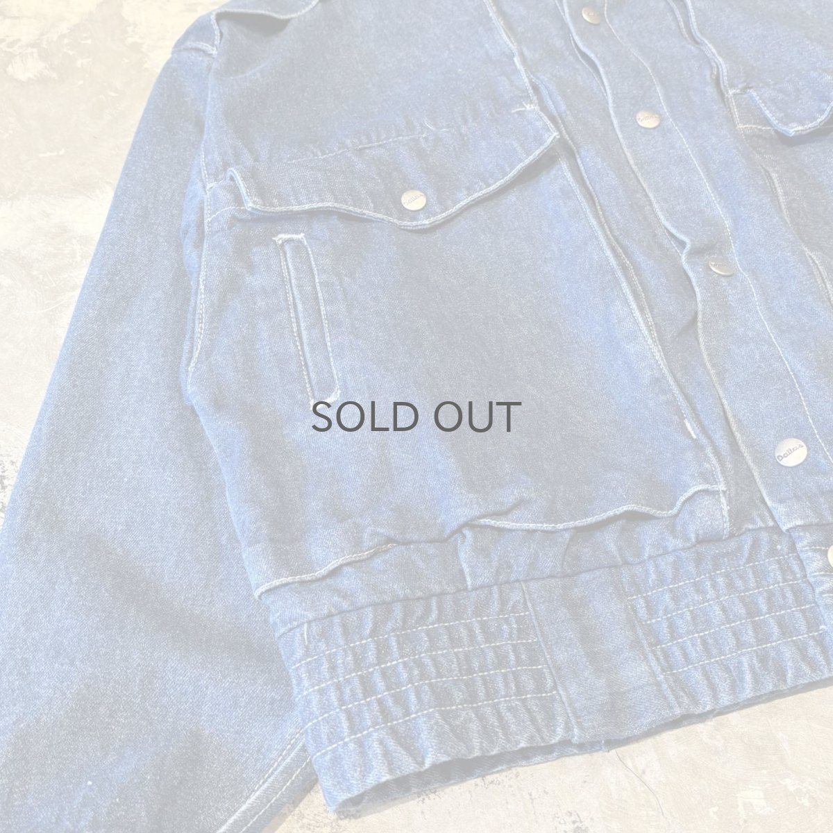 画像5: SNAP BUTTON WIDE SILHOUETTE DENIM JACKET / Mens L (5)