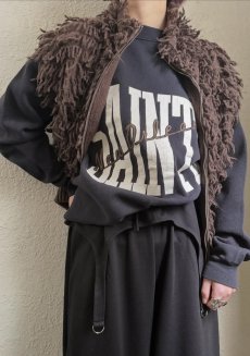 画像12: ALL OVER FRINGE DESIGN DOUBLE ZIP UP KNIT VEST / Ladies M (12)