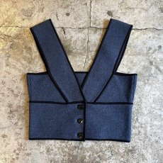画像1: PIPING LINE DESIGN KNIT BUSTIER / Ladies M (1)