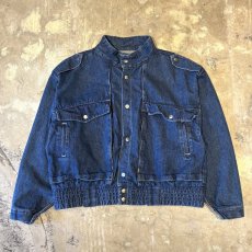 画像1: SNAP BUTTON WIDE SILHOUETTE DENIM JACKET / Mens L (1)