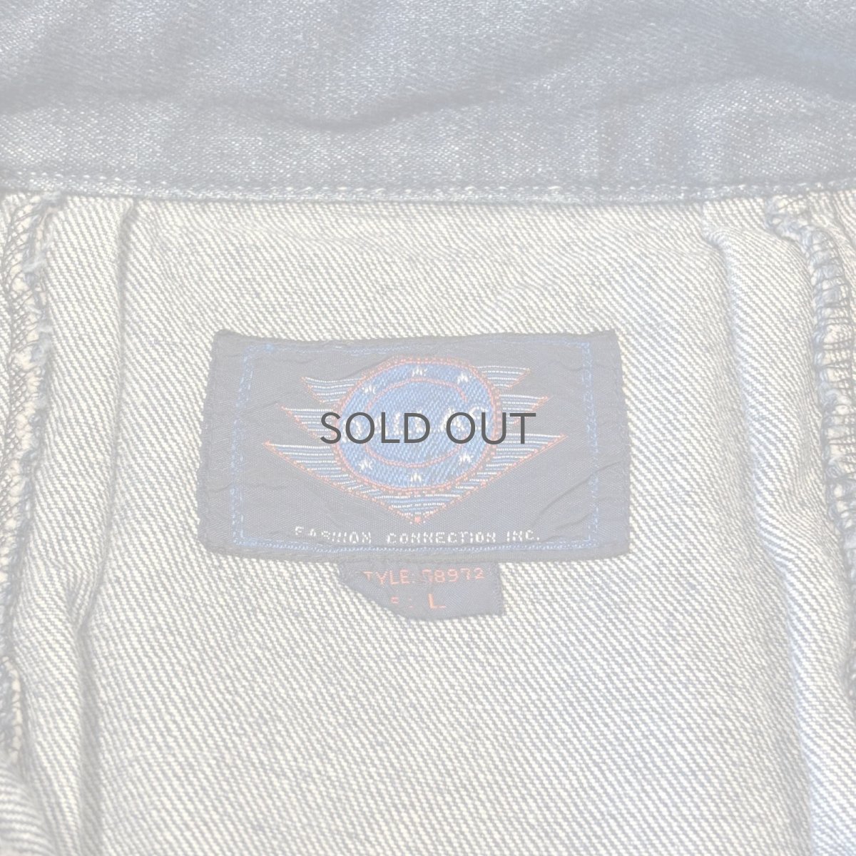 画像11: SNAP BUTTON WIDE SILHOUETTE DENIM JACKET / Mens L (11)