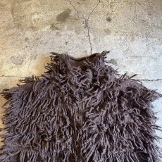 画像6: ALL OVER FRINGE DESIGN DOUBLE ZIP UP KNIT VEST / Ladies M (6)