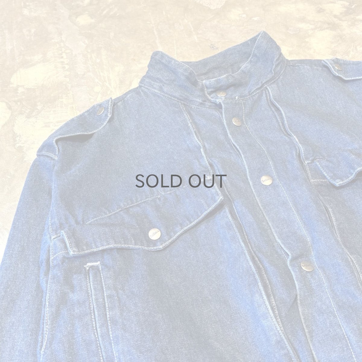 画像3: SNAP BUTTON WIDE SILHOUETTE DENIM JACKET / Mens L (3)