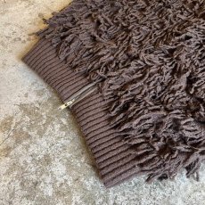 画像4: ALL OVER FRINGE DESIGN DOUBLE ZIP UP KNIT VEST / Ladies M (4)