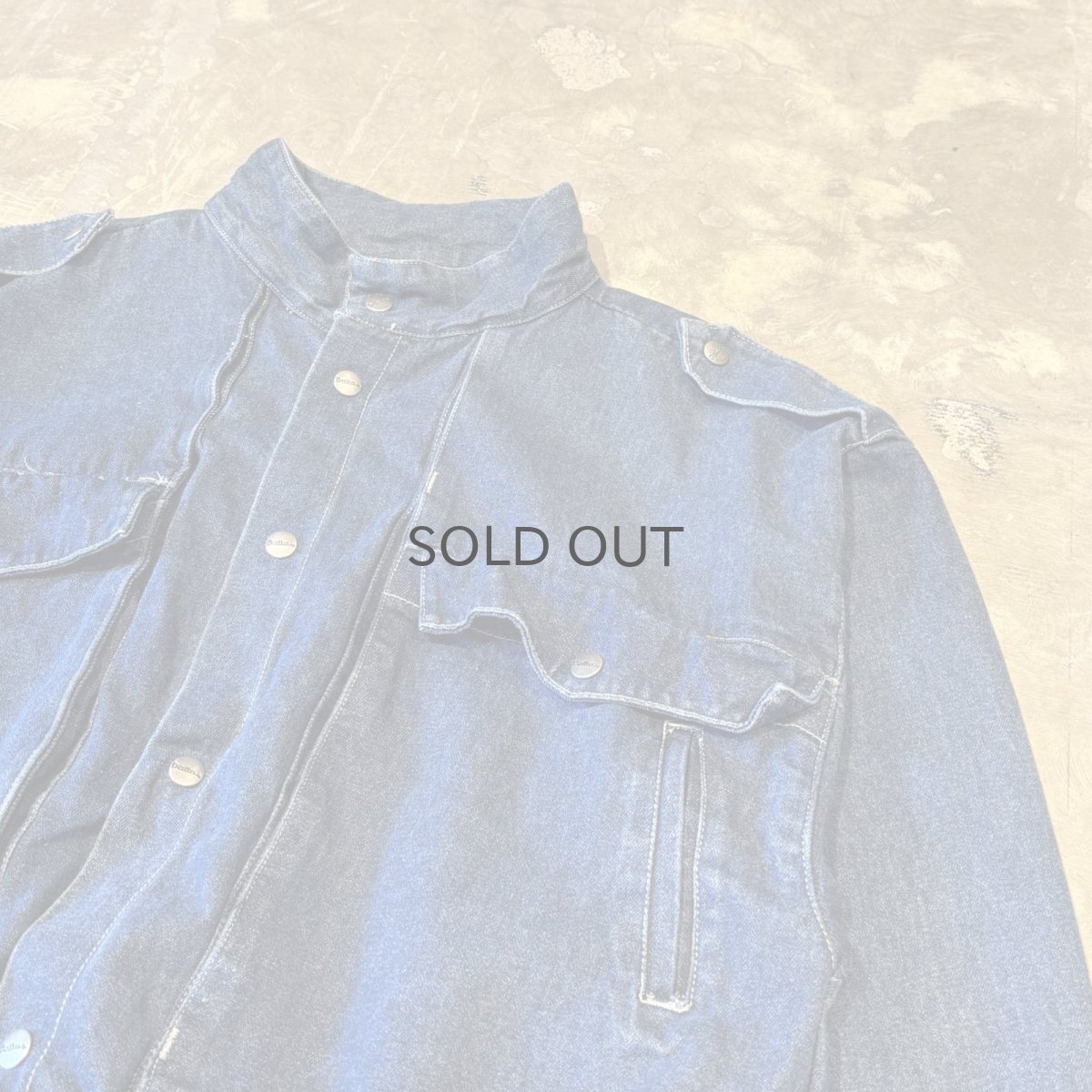 画像4: SNAP BUTTON WIDE SILHOUETTE DENIM JACKET / Mens L (4)