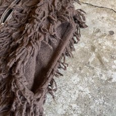 画像10: ALL OVER FRINGE DESIGN DOUBLE ZIP UP KNIT VEST / Ladies M (10)