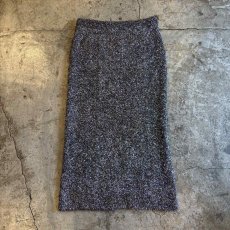 画像1: SHAGGY SILVER GLITTER BACK SLIT DESIGN SKIRT / W29~FREE (1)