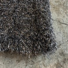 画像9: SHAGGY SILVER GLITTER BACK SLIT DESIGN SKIRT / W29~FREE (9)