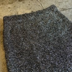 画像3: SHAGGY SILVER GLITTER BACK SLIT DESIGN SKIRT / W29~FREE (3)