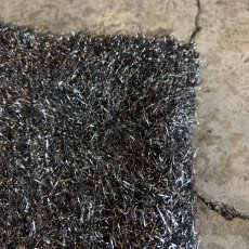 画像7: SHAGGY SILVER GLITTER BACK SLIT DESIGN SKIRT / W29~FREE (7)