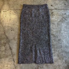 画像2: SHAGGY SILVER GLITTER BACK SLIT DESIGN SKIRT / W29~FREE (2)